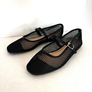 Sincerely Jules Fishnet Mesh Ballet Flats Mary Jane Romantic Women's Size 8